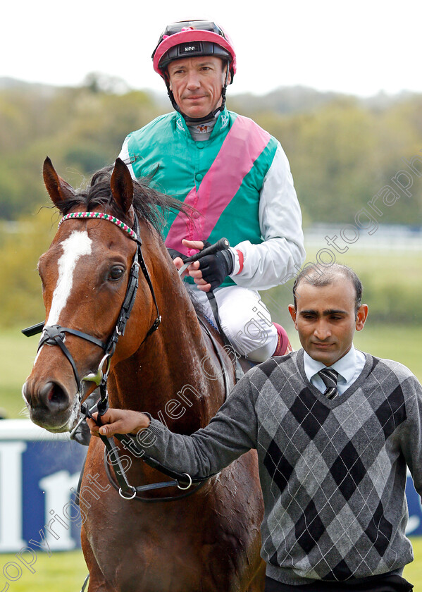 Crossed-Baton-0006 
 CROSSED BATON (Frankie Dettori) after The Investec Blue Riband Trial Stakes Epsom 25 Apr 2018 - Pic Steven Cargill / Racingfotos.com