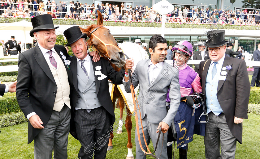 Bacchus-0008 
 BACCHUS (Jim Crowley) and owners after The Wokingham Stakes
Royal Ascot 23 Jun 2018 - Pic Steven Cargill / Racingfotos.com