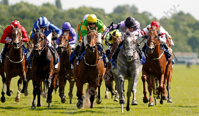 First-Folio-0005 
 FIRST FOLIO (right, Daniel Muscutt) beats JADWAL (left) and EY UP IT'S MAGGIE (centre) in The Pavers Foundation Catherine Memorial Sprint Handicap
York 12 Jun 2021 - Pic Steven Cargill / Racingfotos.com