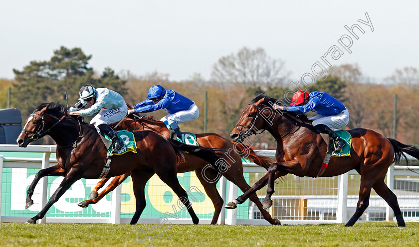 Alenquer-0006 
 ALENQUER (Tom Marquand) beats ADAYAR (right) in The bet365 Classic Trial 
Sandown 23 Apr 2021 - Pic Steven Cargill / Racingfotos.com