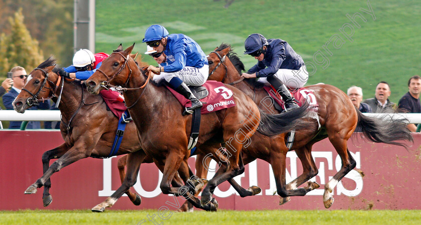 Victor-Ludorum-0005 
 VICTOR LUDORUM (Mickael Barzalona) beats ALSON (left) in The Qatar Prix Jean-Luc Lagadere
Longchamp 6 Oct 2019 - Pic Steven Cargill / Racingfotos.com