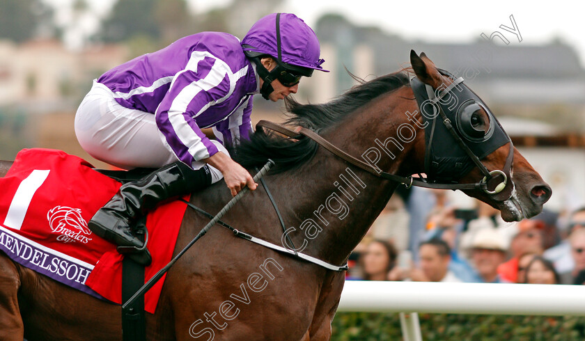 Mendelssohn-0001 
 MENDELSSOHN (Ryan Moore) wins The Breeders' Cup Juvenile Turf, Del Mar USA, 3 Nov 2017 - Pic Steven Cargill / Racingfotos.com