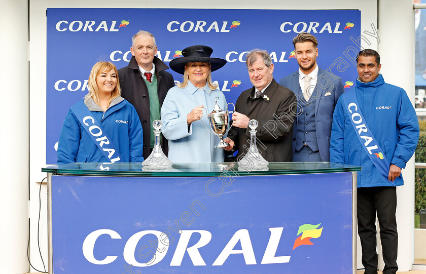 Dame-De-Compagnie-0010 
 Presentation to J P McManus for The Coral Cup won by DAME DE COMPAGNIE
Cheltenham 11 Mar 2020 - Pic Steven Cargill / Racingfotos.com