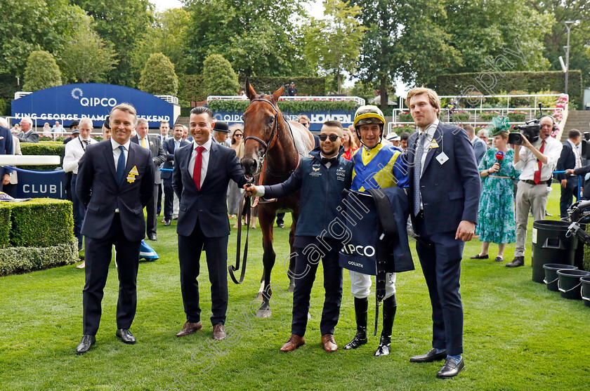 Goliath-0017 
 GOLIATH (Christophe Soumillon) winner of The King George VI and Queen Elizabeth Stakes
Ascot 27 Jul 2024 - Pic Steven Cargill / Racingfotos.com