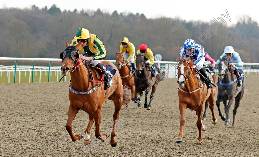 Rock-On-Baileys-0002 
 ROCK ON BAILEYS (Lewis Edmunds) wins The 32Red Casino Handicap Lingfield 23 Feb 2018 - Pic Steven Cargill / Racingfotos.com