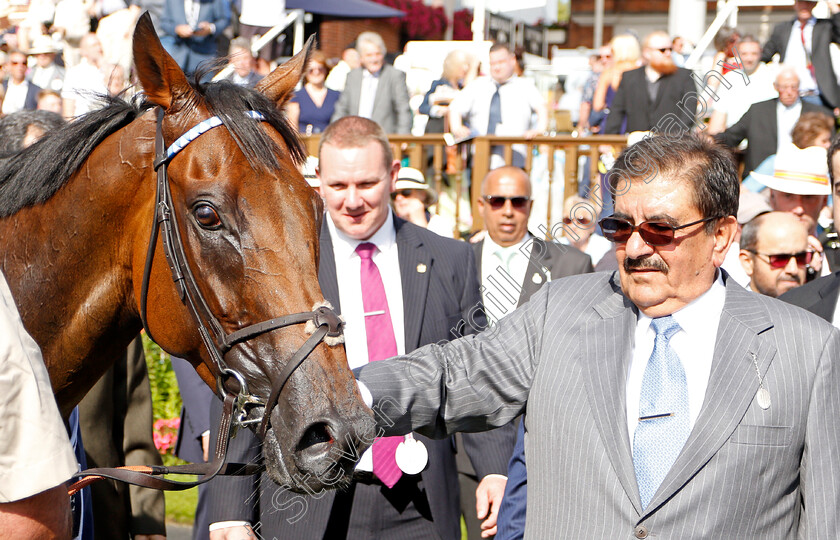 Battaash-0019 
 BATTAASH with Hamdan Al Maktoum after The Coolmore Nunthorpe Stakes
York 23 Aug 2019 - Pic Steven Cargill / Racingfotos.com