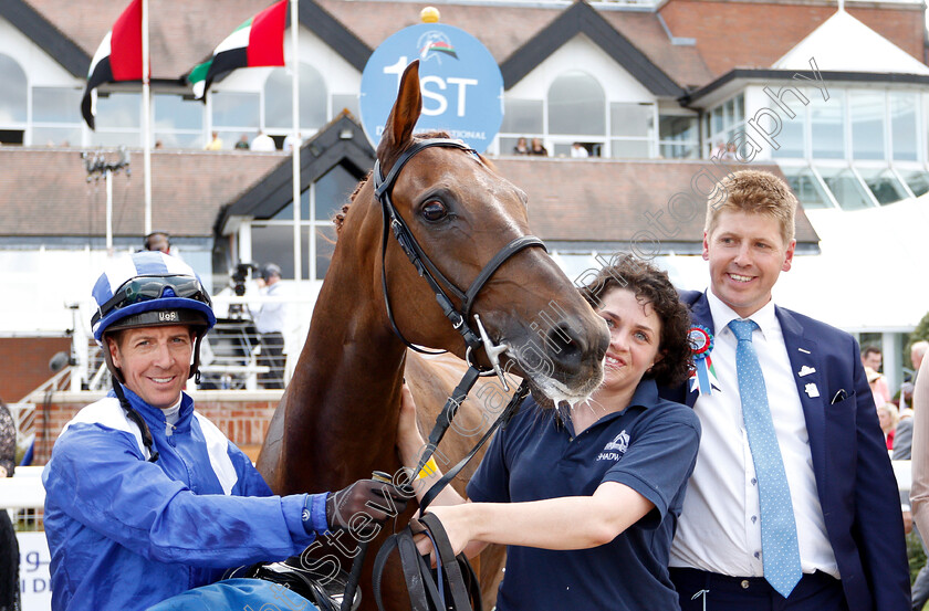 Al-Azeeza-0007 
 AL AZEEZA (Jim Crowley) with trainer James Owen after The Emirates Premier Handicap
Newbury 28 Jul 2019 - Pic Steven Cargill / Racingfotos.com