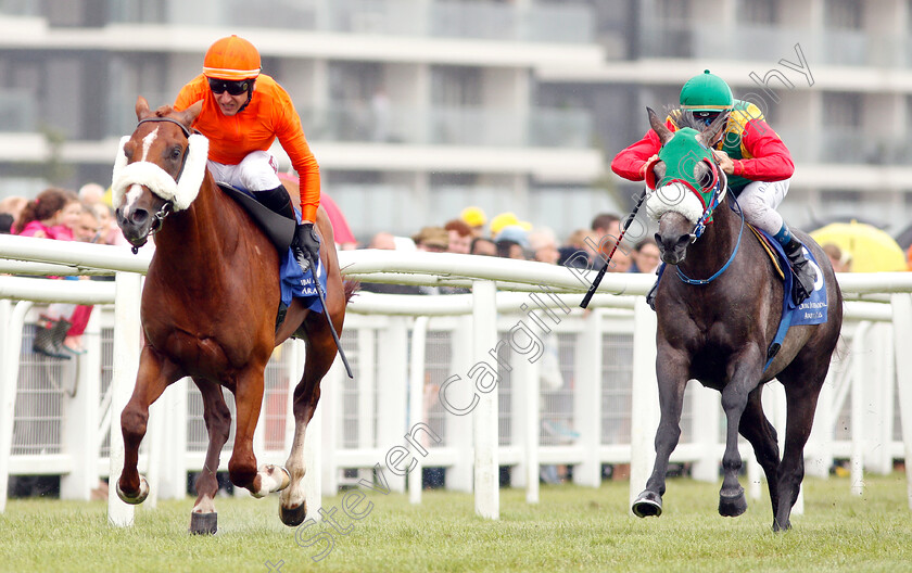 Tahirwah-0004 
 TAHIRWAH (right, Olivier Peslier) beats ZOE DI GALLURA (left) in The DIAR International Stakes
Newbury 29 Jul 2018 - Pic Steven Cargill / Racingfotos.com