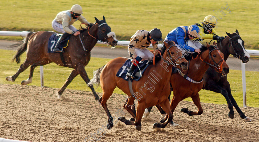 Twice-As-Likely-0003 
 TWICE AS LIKELY (centre, George Rooke) beats CHERISH (2nd right) and TOOLMAKER (farside) in The Betway Classified Stakes Div2
Wolverhampton 12 Mar 2021 - Pic Steven Cargill / Racingfotos.com