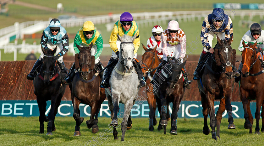 Mick-Thonic-0005 
 MICK THONIC (centre) and FESTIVE AFFAIR (right) lead the field at Cheltenham 17 Nov 2017 - Pic Steven Cargill / Racingfotos.com