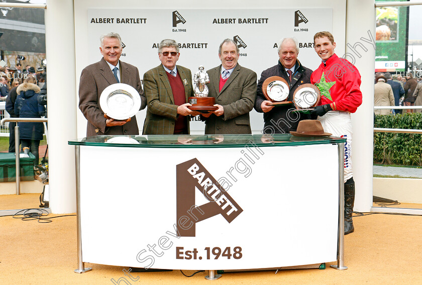 Kilbricken-Storm-0005 
 Presentation to Mr A Selway and Mr P Wavish, Colin Tizzard and Harry Cobden for The Albert Bartlett Novices Hurdle won by KILBRICKEN STORM Cheltenham 16 Mar 2018 - Pic Steven Cargill / Racingfotos.com