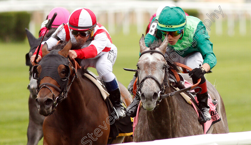 Homerique-0003 
 HOMERIQUE (right, Irad Ortiz) beats COMPETITIONOFIDEAS (left) in The New York Stakes
Belmont Park USA 7 Jun 2019 - Pic Steven Cargill / Racingfotos.com