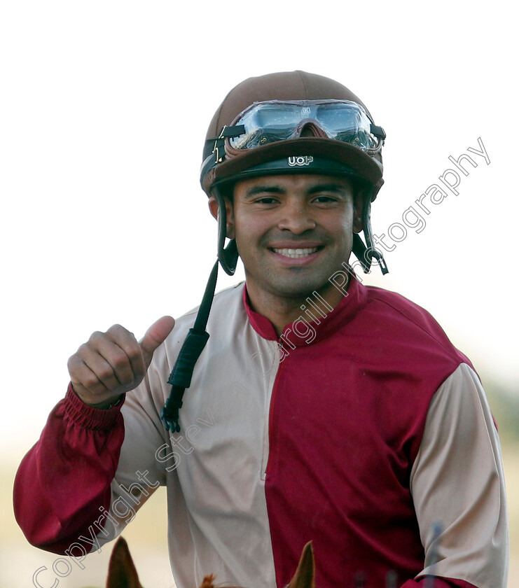 Luis-Saez-0002 
 LUIS SAEZ after winning The International Jockey Challenge R1 on Wajaab
King Abdulziz Racecourse, Kingdom of Saudi Arabia, 24 Feb 2023 - Pic Steven Cargill / Racingfotos.com