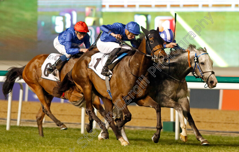 Valiant-Prince-0003 
 VALIANT PRINCE (left, James Doyle) beats ALFAREEQ (right) in The Singspiel Stakes
Meydan, Dubai 3 Feb 2023 - Pic Steven Cargill / Racingfotos.com