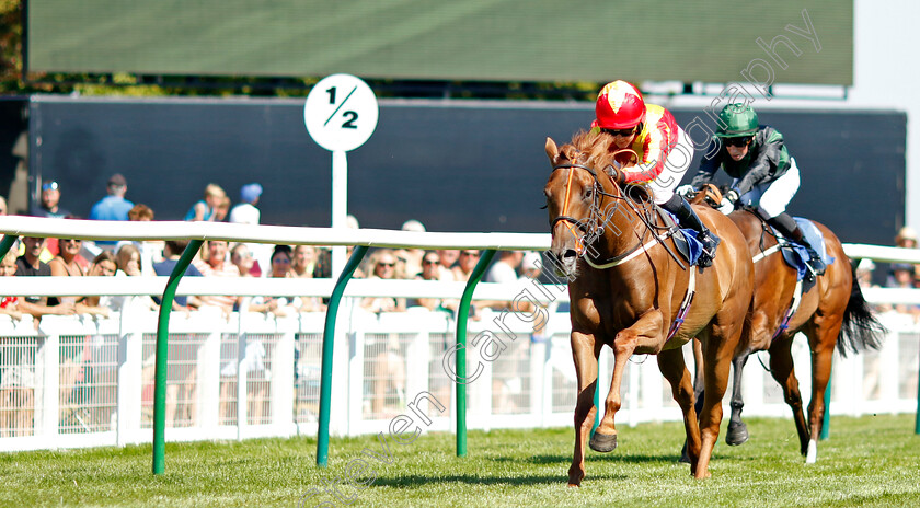 Trusty-Rusty-0001 
 TRUSTY RUSTY (Mollie Phillips) wins The Mildren Construction Wateraid Fillies Handicap
Salisbury 11 Aug 2022 - Pic Steven Cargill / Racingfotos.com