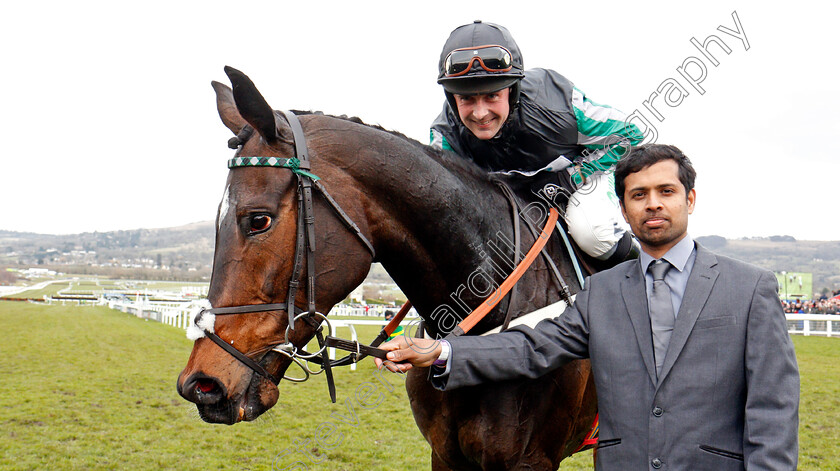 Altior-0010 
 ALTIOR (Nico de Boinville) after The Betway Queen Mother Champion Chase Cheltenham 14 Mar 2018 - Pic Steven Cargill / Racingfotos.com