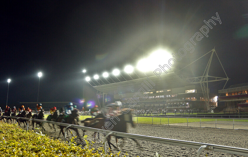 Kempton-0001 
 Horses racing past the stands
Kempton 15 Aug 2018 - Pic Steven Cargill / Racingfotos.com