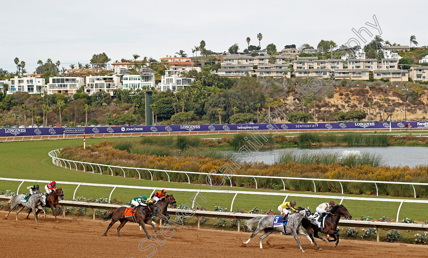 Destin-0005 
 DESTIN (2nd right, John Velazquez) beats INFOBEDAD (right) in The Marathon Stakes Del Mar USA 3 Nov 2017 - Pic Steven Cargill / Racingfotos.com