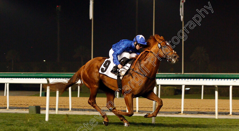 Leshlaa-0002 
 LESHLAA (Pat Cosgrave) wins The Reach By Gulf News Handicap Meydan 8 Feb 2018 - Pic Steven Cargill / Racingfotos.com