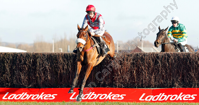 Fanion-D Estruval-0003 
 FANION D'ESTRUVAL (Charlie Deutsch) wins The Ladbrokes Novices Handicap Chase
Newbury 29 Nov 2019 - Pic Steven Cargill / Racingfotos.com