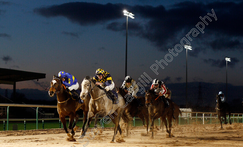 Bond-Angel-0004 
 BOND ANGEL (right, Clifford Lee) beats ELIXSOFT (left) in The Bombardier March To Your Own Drum Handicap
Southwell 15 Jan 2020 - Pic Steven Cargill / Racingfotos.com