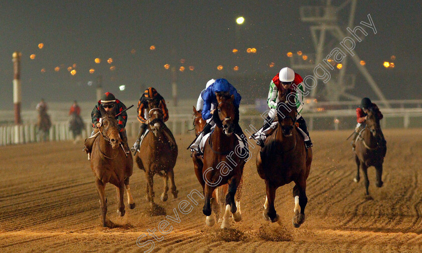 Thunder-Snow-0008 
 THUNDER SNOW (centre, Christophe Soumillon) beats NORTH AMERICA (right) in The Al Maktoum Challenge Round 2 Meydan 8 Feb 2018 - Pic Steven Cargill / Racingfotos.com