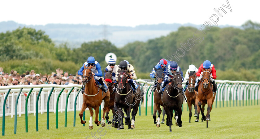 Tres-Chic-0005 
 TRES CHIC (centre, Shariq Mohd) wins The Al Basti Equiworld Dubai Apprentice Handicap
Salisbury 16 Jun 2024 - pic Steven Cargill / Racingfotos.com