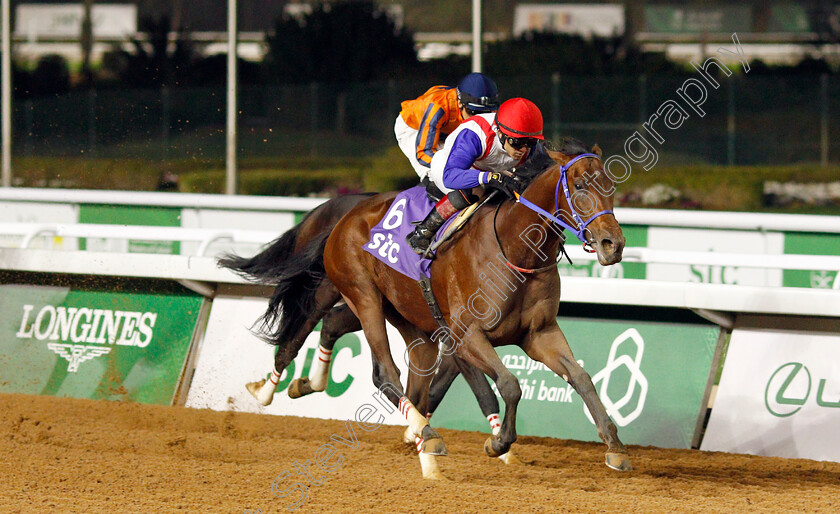 Mostawly-0005 
 MOSTAWLY (Joel Rosario) wins The STC International Jockeys Challenge Round 4
King Abdulaziz Racecourse, Riyadh, Saudi Arabia 25 Feb 2022 - Pic Steven Cargill /Racingfotos.com