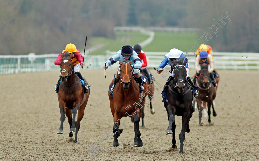 Sir-Edward-Elgar-0002 
 SIR EDWARD ELGAR (right, Robert Havlin) beats HOST (centre) in The Bombardier British Hopped Amber Beer Maiden Stakes
Lingfield 27 Jan 2021 - Pic Steven Cargill / Racingfotos.com