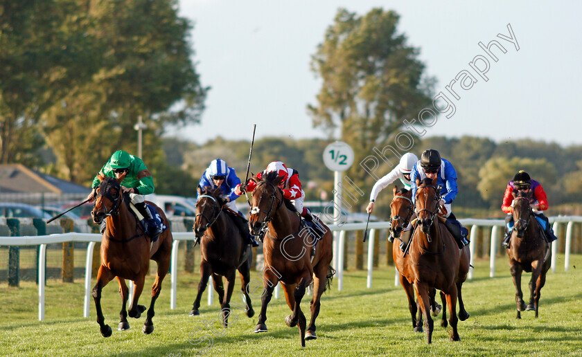 Warren-Rose-0006 
 WARREN ROSE (centre, Oisin Murphy) beats LOVER'S MOON (left) in The Download The Attheraces App Fillies Novice Stakes
Yarmouth 25 Aug 2020 - Pic Steven Cargill / Racingfotos.com