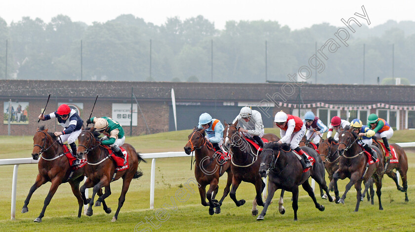 Vintage-Brut-0001 
 VINTAGE BRUT (2nd left, David Allan) beats SABRE (left) and KONCHEK (right) in The Matchbook Commission Free On All Sports National Stakes Sandown 24 May 2018 - Pic Steven Cargill / Racingfotos.com