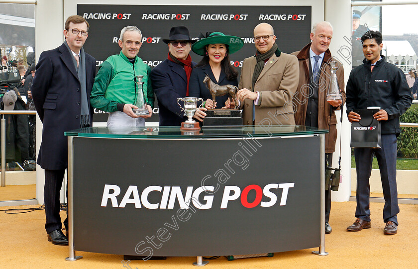 Footpad-0008 
 Presentation to Simon Munir, Willie Mullins and Ruby Walsh for The Racing Post Arkle Challenge Trophy won by FOOTPAD Cheltenham 13 Mar 2018 - Pic Steven Cargill / Racingfotos.com