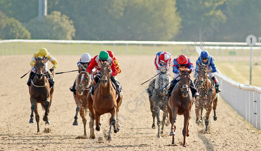 Light-Lily-0001 
 LIGHT LILY (right, George Rooke) beats CHIARODILUNA (green cap) in The Final Furlong Podcast Apprentice Handicap
Wolverhampton 11 Aug 2020 - Pic Steven Cargill / Racingfotos.com