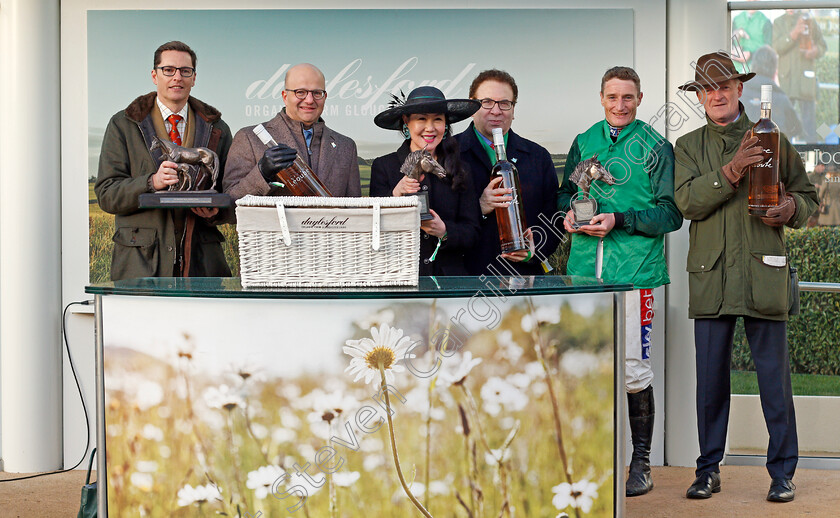 Concertista-0012 
 Presentation to Simon Munir, Willie Mullins and Daryl Jacob for The Daylesford Mares Novices Hurdle won by CONCERTISTA
Cheltenham 12 Mar 2020 - Pic Steven Cargill / Racingfotos.com