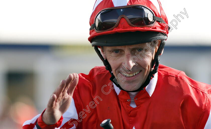 Ted-Durcan-0001 
 TED DURCAN after winning The Clipper Logistics Leger Legends Classified Stakes on CENTRAL CITY
Doncaster 12 Sep 2018 - Pic Steven Cargill / Racingfotos.com