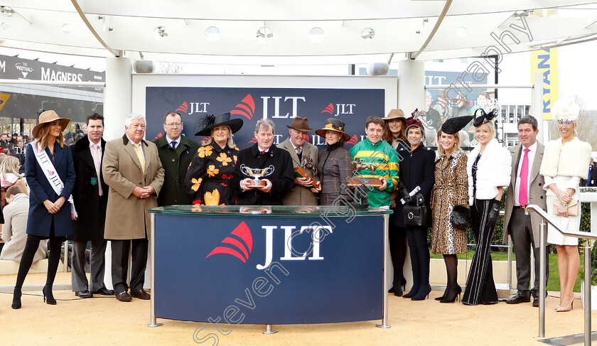 Defi-Du-Seuil-0009 
 Presentation to J P McManus and Family, Philip Hobbs and Barry Geraghty for The JLT Novices Chase won by DEFI DU SEUIL 
Cheltenham 14 Mar 2019 - Pic Steven Cargill / Racingfotos.com