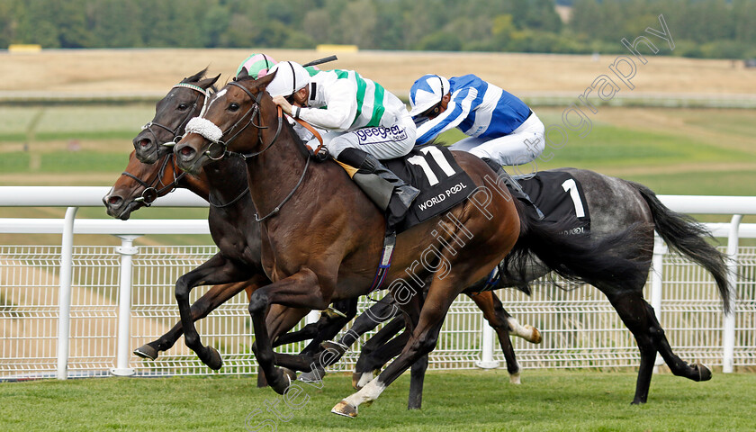 Sandrine-0004 
 SANDRINE (David Probert) wins The World Pool Lennox Stakes
Goodwood 26 Jul 2022 - Pic Steven Cargill / Racingfotos.com