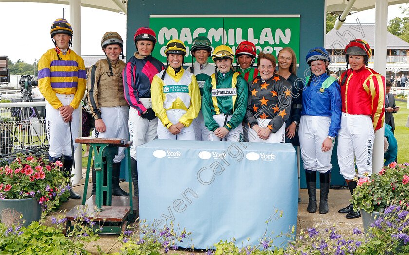 Shake-A-Leg-0010 
 Riders in The Macmillan Ride Of Their Lives Charity Race including winner Samantha Brown (centre)
York 11 Jun 2022 - Pic Steven Cargill / Racingfotos.com