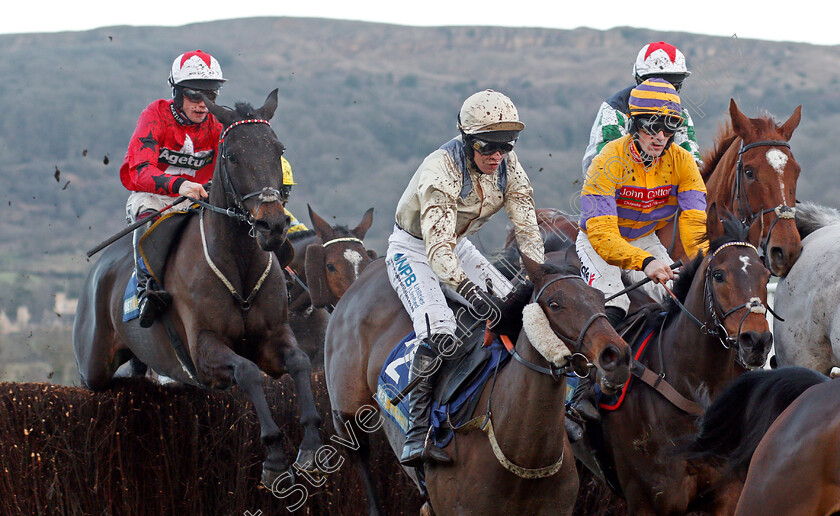 Ballyhill-0001 
 BALLYHILL (left, Jamie Bargary) tracks the leaders during The BetBright Best For Festival Betting Handicap Chase Cheltenham 1 Jan 2018 - Pic Steven Cargill / Racingfotos.com