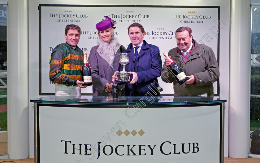 Time-Flies-By-0007 
 Presentation to A P McCoy, Nicky Henderson and Barry Geraghty for The Royal Gloucestershire Hussars Standard Open National Hunt Flat Race won by TIME FLIES BY
Cheltenham 26 Oct 2019 - Pic Steven Cargill / Racingfotos.com