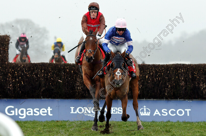 Risk-And-Roll-0002 
 RISK AND ROLL (right, Bryan Carver) with ECU DE LA NOVERIE (left)
Ascot 19 Jan 2019 - Pic Steven Cargill / Racingfotos.com