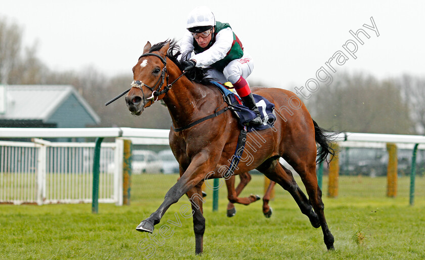 Without-Parole-0006 
 WITHOUT PAROLE (Frankie Dettori) wins The John Kemp 4x4 Centre Of Norwich Novice Stakes Div2 Yarmouth 24 Apr 2018 - Pic Steven Cargill / Racingfotos.com