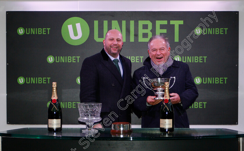 Brain-Power-0006 
 Presentation to Michael Buckley for The Unibet International Hurdle won by BRAIN POWER	
Cheltenham 15 Dec 2018 - Pic Steven Cargill / Racingfotos.com