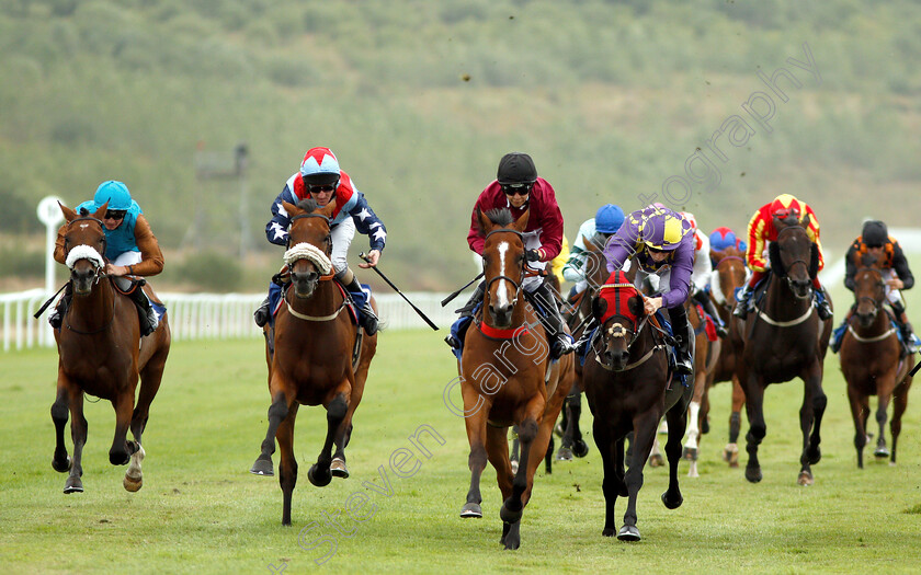 Honourbound-0004 
 HONOURBOUND (centre, Hayley Turner) beats DINSDALE (right) and TIME TO SEA (2nd left) in The Download The At The Races Ipad App Handicap
Ffos Las 14 Aug 2018 - Pic Steven Cargill / Racingfotos.com