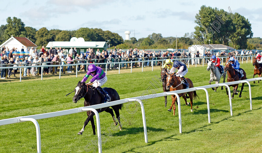 Ville-De-Grace-0002 
 VILLE DE GRACE (Ryan Moore) wins The EBF Stallions John Musker Fillies Stakes
Yarmouth 15 Sep 2021 - Pic Steven Cargill / Racingfotos.com