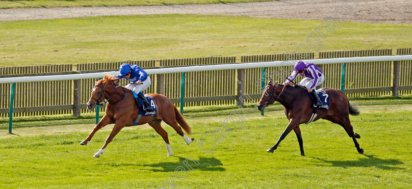 Modern-Games-0004 
 MODERN GAMES (William Buick) beats TRIDENT (right) in The Tattersalls Stakes
Newmarket 23 Sep 2021 - Pic Steven Cargill / Racingfotos.com