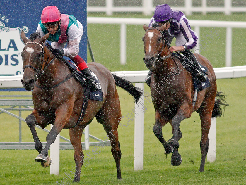 Enable-0017 
 ENABLE (Frankie Dettori) leads JAPAN (right) into the straight before winning The King George VI And Queen Elizabeth Stakes
Ascot 25 Jul 2020 - Pic Steven Cargill / Racingfotos.com