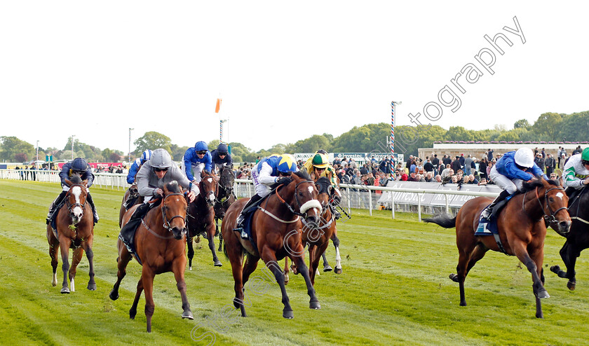 Main-Desire-0003 
 MAIN DESIRE (2nd left, Daniel Tudhope) beats HEY JONESY (3rd left) and ROUSSEL (right) in The British Stallion Studs EBF Westow Stakes York 17 May 2018 - Pic Steven Cargill / Racingfotos.com