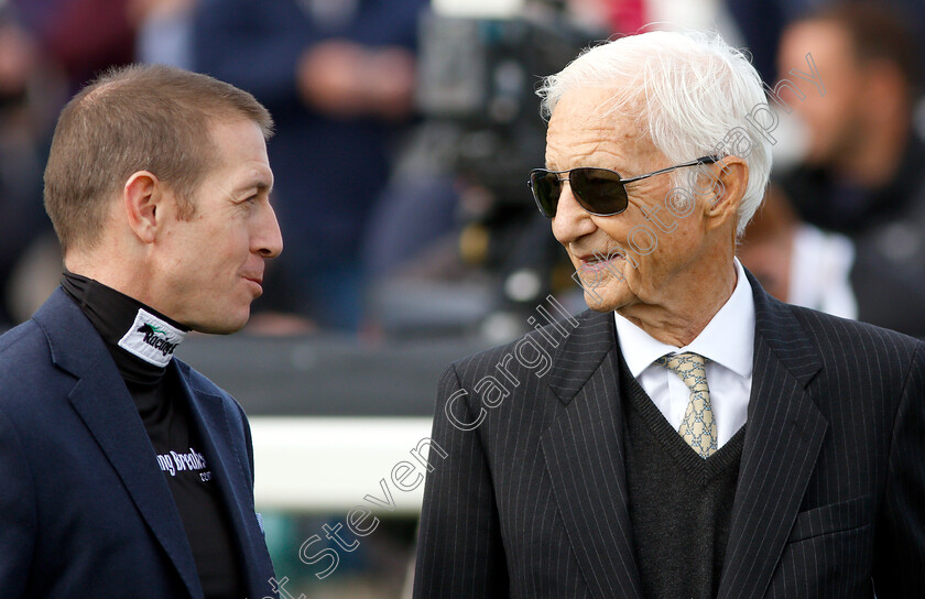 Lester-Piggott-and-Jim-Crowley-0001 
 LESTER PIGGOTT and JIM CROWLEY
Doncaster 12 Sep 2018 - Pic Steven Cargill / Racingfotos.com