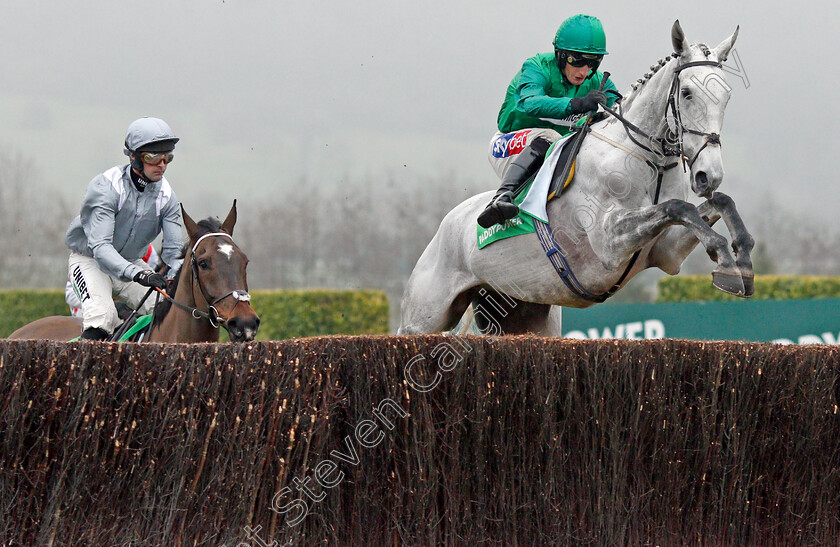 Bristol-De-Mai-0003 
 BRISTOL DE MAI (Daryl Jacob) leads SANTINI (left) in The Paddy Power Cotswold Chase
Cheltenham 25 Jan 2020 - Pic Steven Cargill / Racingfotos.com